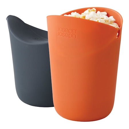Joseph Joseph Joseph Joseph M-Cuisine Black/Orange 8 oz Air Microwave Popcorn Popper 45018